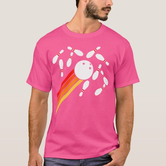 ボーリングおもしろいボーリングパーティー Tシャツ (正面)