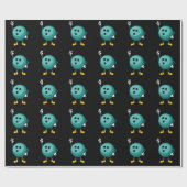 ボーリングおもしろいボールストライク恋人ボウリングをする人、 クリケットの投手ユーモア ラッピングペーパー (フラット)