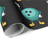 ボーリングおもしろいボールストライク恋人ボウリングをする人、 クリケットの投手ユーモア ラッピングペーパー (ロールコーナー)