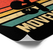 ボーリングおもしろいヴィンテージレトロボール移動ボウリングをする人、 クリケットの投手 ポスター (角)