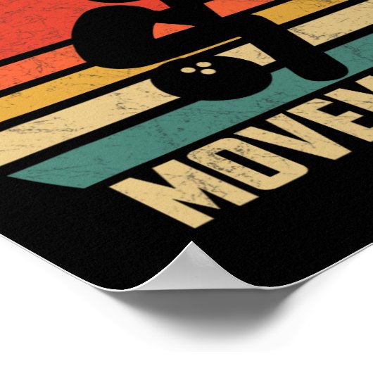 ボーリングおもしろいヴィンテージレトロボール移動ボウリングをする人、 クリケットの投手 ポスター (角)