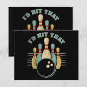 ボーリングおもしろいヴィンテージTシャツ私が打ったおもしろいT (正面/裏面)
