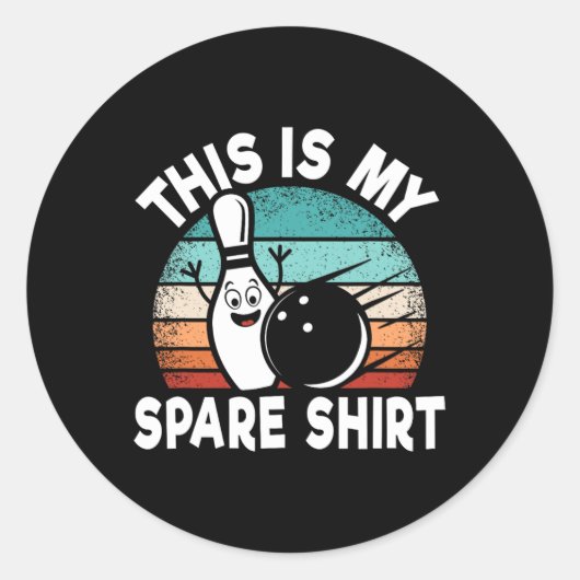 ボーリングおもしろい恋人ボウリングをする人、 クリケットの投手これは私のスペア1 ラウンドシール (正面)