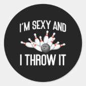 ボーリングおもしろい恋人Im Yと私が投げるボウリングをする人、 クリケットの投手 ラウンドシール (正面)