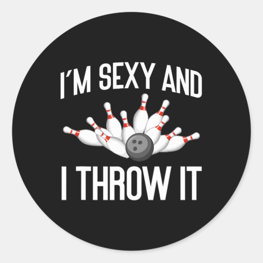 ボーリングおもしろい恋人Im Yと私が投げるボウリングをする人、 クリケットの投手 ラウンドシール (正面)