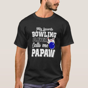 ボーリングお気に入りのプレーヤーがPapawと呼ぶ父の Tシャツ