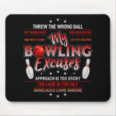 ボーリングがおもしろいボーリングを弁解 マウスパッド (正面)