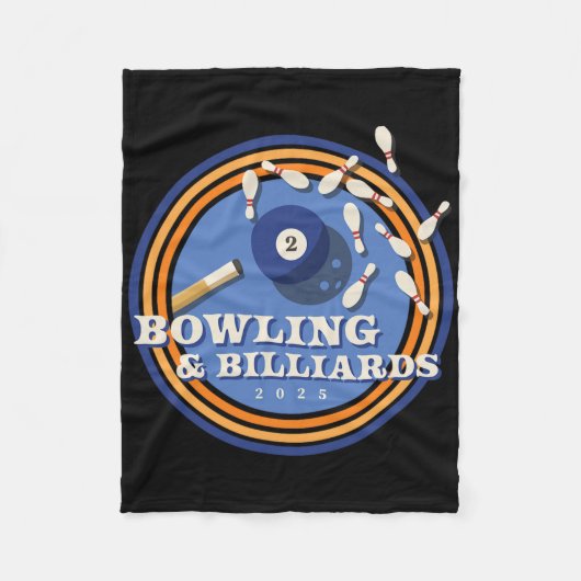 ボーリングとビリヤード – 2 Ll フリースブランケット (正面)
