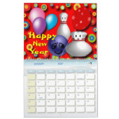 ボーリングのおもしろい カレンダー (1月 2027)