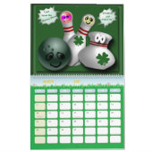 ボーリングのおもしろい カレンダー (3月 2027)