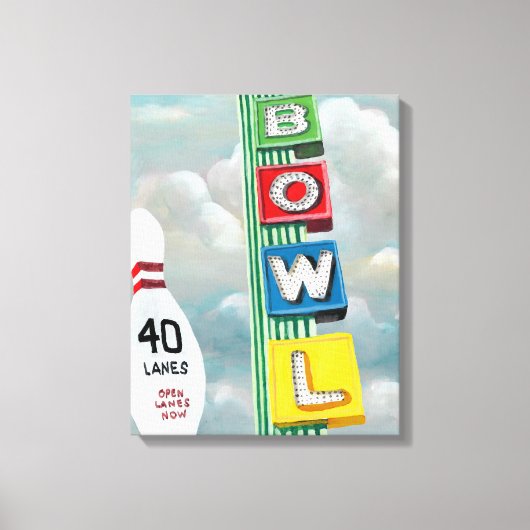 ボーリングのアートワーク キャンバスプリント (正面)