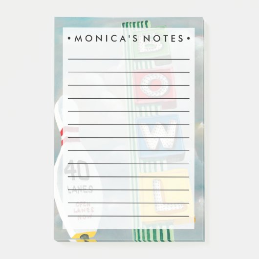 ボーリングのアートワーク ポストイット (正面)