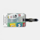 ボーリングのアートワーク ラゲッジタグ (裏面横)