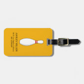 ボーリングのカスタマイズ ラゲッジタグ (正面横)