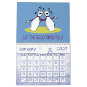 ボーリングのカレンダー カレンダー (1月 2027)
