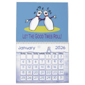 ボーリングのカレンダー カレンダー (1月 2026)