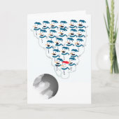 ボーリングのクリスマスユーモアの挨拶 シーズンカード (正面)