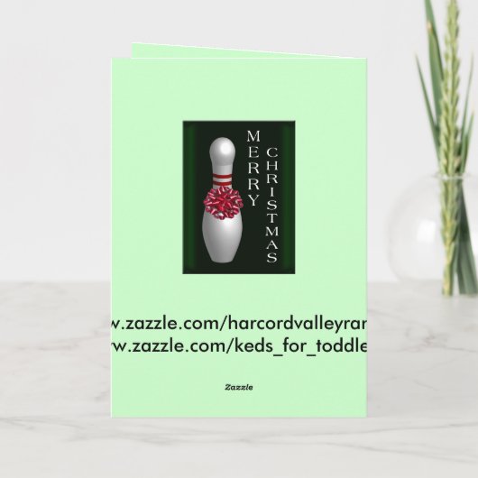 ボーリングのクリスマス シーズンカード (裏面)