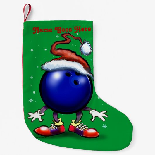 ボーリングのクリスマス スモールクリスマスストッキング (正面)