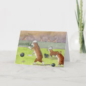 ボーリングのコーギーの退職カード カード (正面)