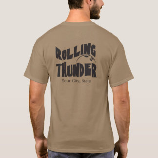 ボーリングのチームロゴ-圧延の雷 Tシャツ