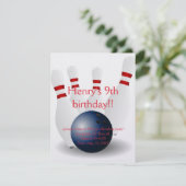 ボーリングのバースデー・カード 招待状 (スタンド正面)