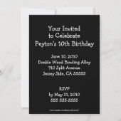 ボーリングのパーティの招待状 招待状 (裏面)