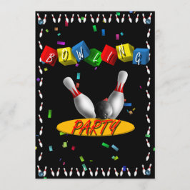 ボーリングのパーティの招待状 招待状