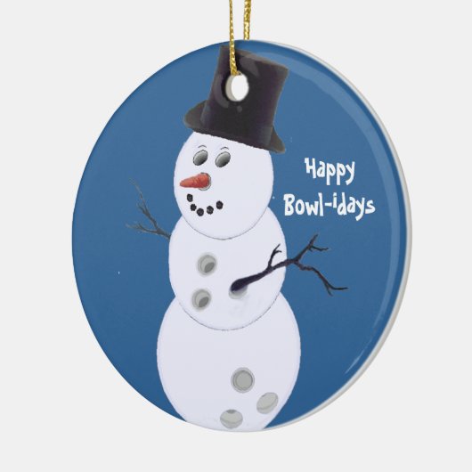 ボーリングのボウリングをする人、クリケットの投手のクリスマスのギフトのオーナメント セラミックオーナメント (左)