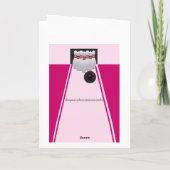 ボーリングの女の子の誕生日の挨拶状 カード (裏面)