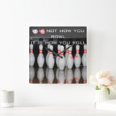 ボーリングの時計 スクエア壁時計 (ホーム)