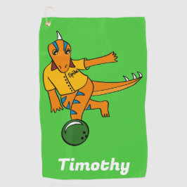 ボーリングの漫画のパーソナライズされたボウリングをする人、 クリケットの投手 ゴルフタオル