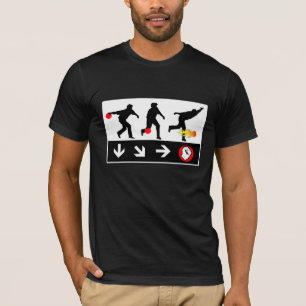 ボーリングの火球の投球の賭博のTシャツ Tシャツ