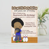 ボーリングの男の子のパーティーの招待 招待状 (スタンド正面)