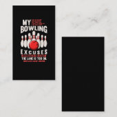 ボーリングの言い訳おもしろいボウリングをする人、 クリケットの投手ユーモア 名刺 (正面/裏面)