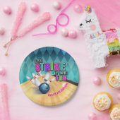 ボーリングの誕生会のプレート-女の子 ペーパープレート (パーティー)