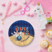 ボーリングの誕生会のプレート-男の子 ペーパープレート (パーティー)