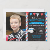 ボーリングの誕生日の招待状の第1誕生会 招待状 (正面)