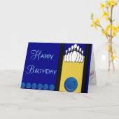 ボーリングの誕生日 カード (黄色い花)