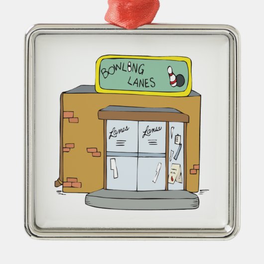 ボーリングの車線 メタルオーナメント (正面)