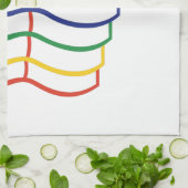 ボーリングの輪郭 キッチンタオル (折り畳み)