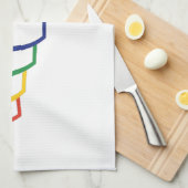 ボーリングの輪郭 キッチンタオル (四つ折り)