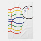 ボーリングの輪郭 キッチンタオル (縦)