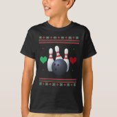 ボーリングの醜いクリスマスセータークリスマス Tシャツ (正面)