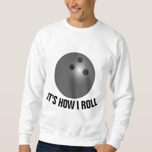 ボーリングのTシャツで転がす スウェットシャツ (正面)