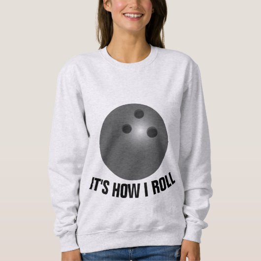 ボーリングのTシャツで転がす スウェットシャツ (正面)