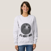 ボーリングのTシャツで転がす スウェットシャツ (正面フル)