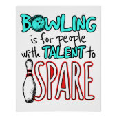 ボーリングは才能ある人材のためのボウリングをする人、 クリケットの投手 ポスター (正面)