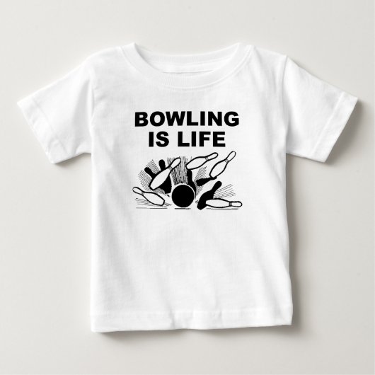 ボーリングは生命です ベビーTシャツ (正面)