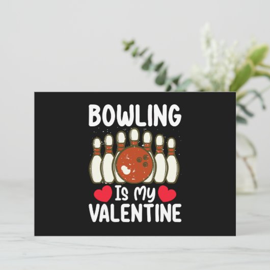 ボーリングは私のバレンタインデーの愛ハート 招待状 (スタンド正面)